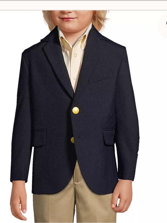 Lands' End Other - NWOT Lands' End Boys’ Sz 10 Deep Navy Hopsack Blazer with Gold Buttons